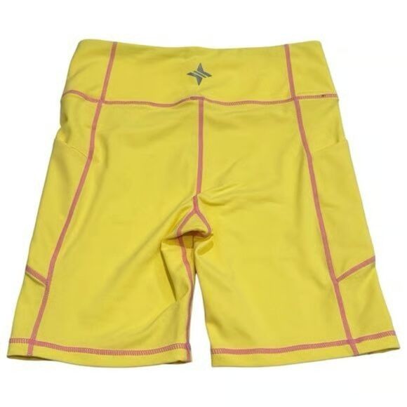 Sundaze 7 Inch Ava Bike Short, Tuckernuck XS‎ Yellow and Pink - Picture 2 of 2